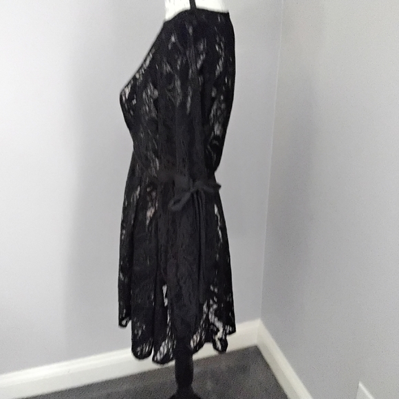🎉 Host Pick 🎉 NWT Free People Black Lace Long Sleeve Dress - M - Picture 8 of 15